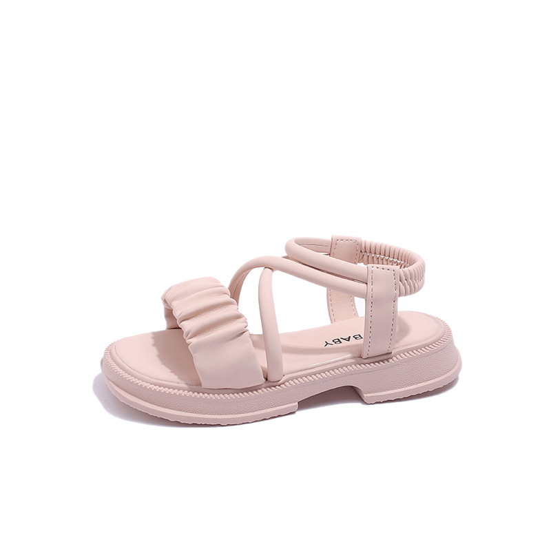 Version coréenne de sandales romaines mignonnes pour petites filles, chaussures de plage, chaussures d'été pour enfants_voghion.com