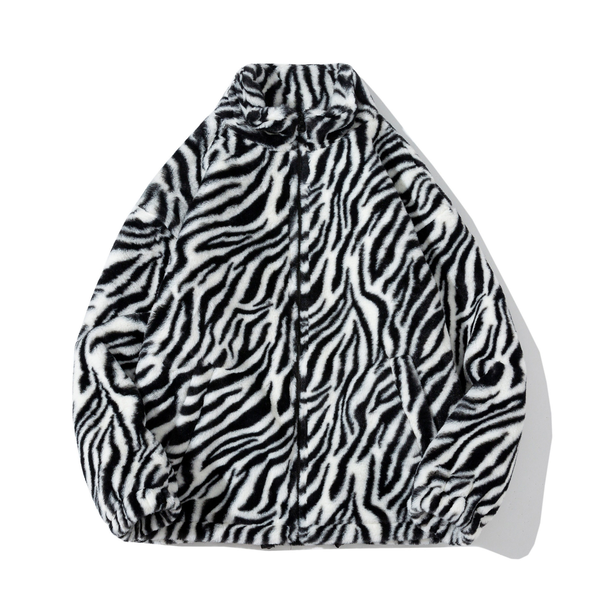 2021 nuevo abrigo de otoño e invierno para los amantes del estilo coreano versátil collar de pie a rayas abrigo suelto de algodón acolchado ropa de algodón acolchado frito estilo callejero