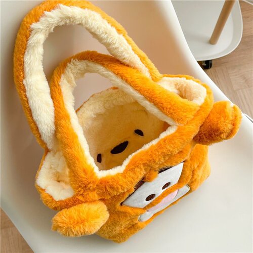 New plush bag for women Kuromiyu expensive dog shoulder bag cute hand-held shopping bag parent-child cartoon double bread