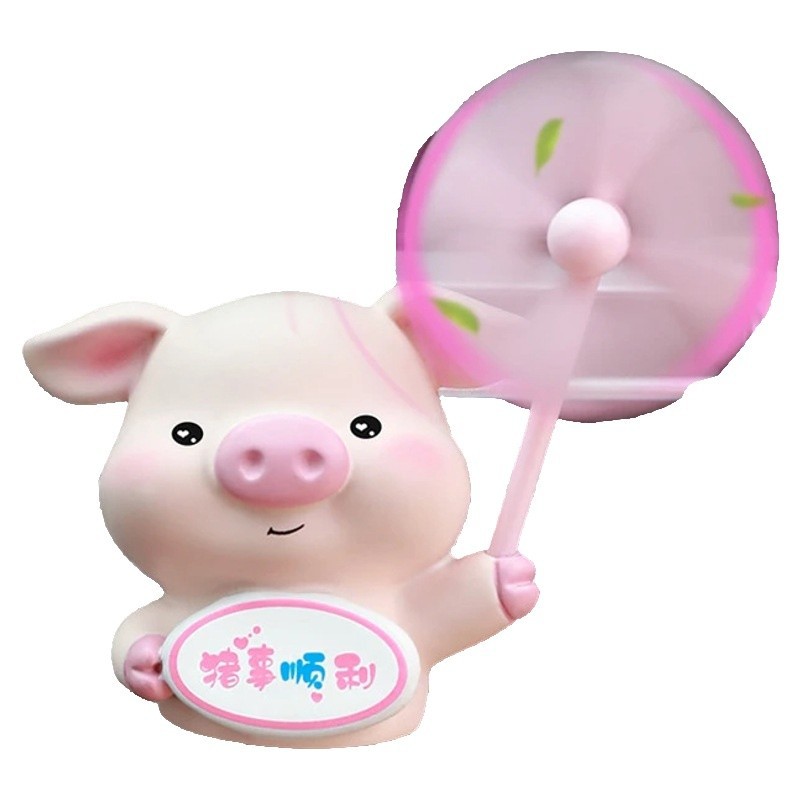 Aire acondicionado del automóvil salidas de aire decoraciones aromáticas dibujos animados lindo cerdo coche eléctrico consola adornos de perfume montados en el automóvil