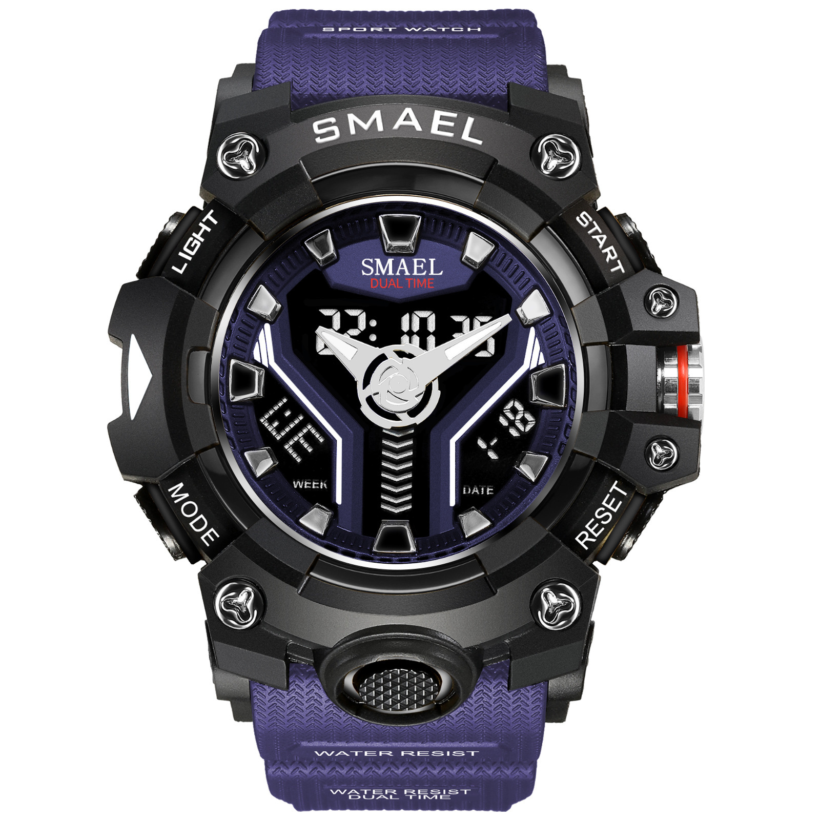 SMAEL Smel nuevo reloj electrónico creativo de los hombres deportes al aire libre multifunción sincronización reloj impermeable 8075