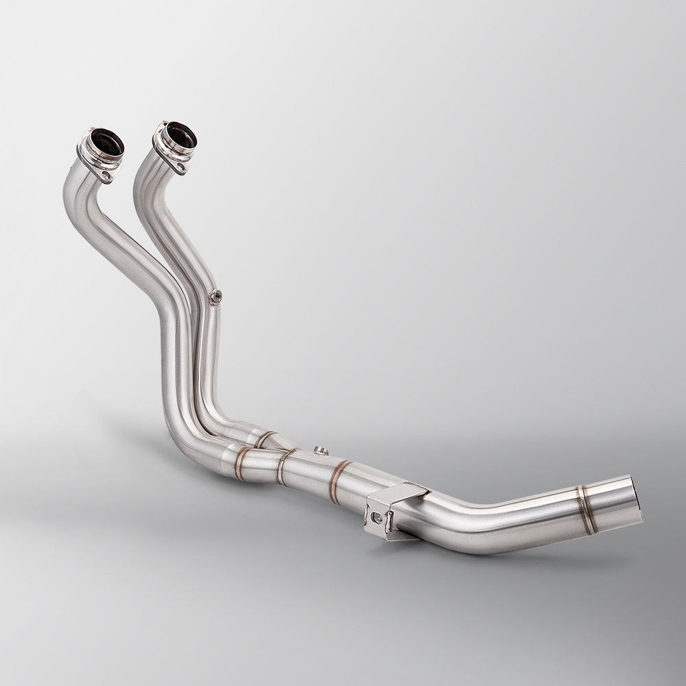 Motorcycle Modification Tenere700 Exhaust Pipe Stainless Steel Double Oxygen Port Front and Middle Sections Non-Destructive Installation
