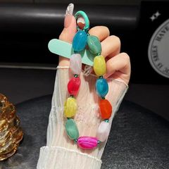 彩色異形串珠手機鏈掛繩手腕鏈條防丟鑰匙扣掛鏈高級感女掛飾掛件