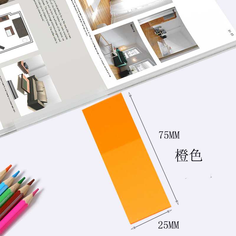 Bloc de notas colorido fluorescente para mascotas, fuerte viscosidad, impermeable, transparente, nota adhesiva, ladrillo adhesivo de índice de alto valor para estudiantes