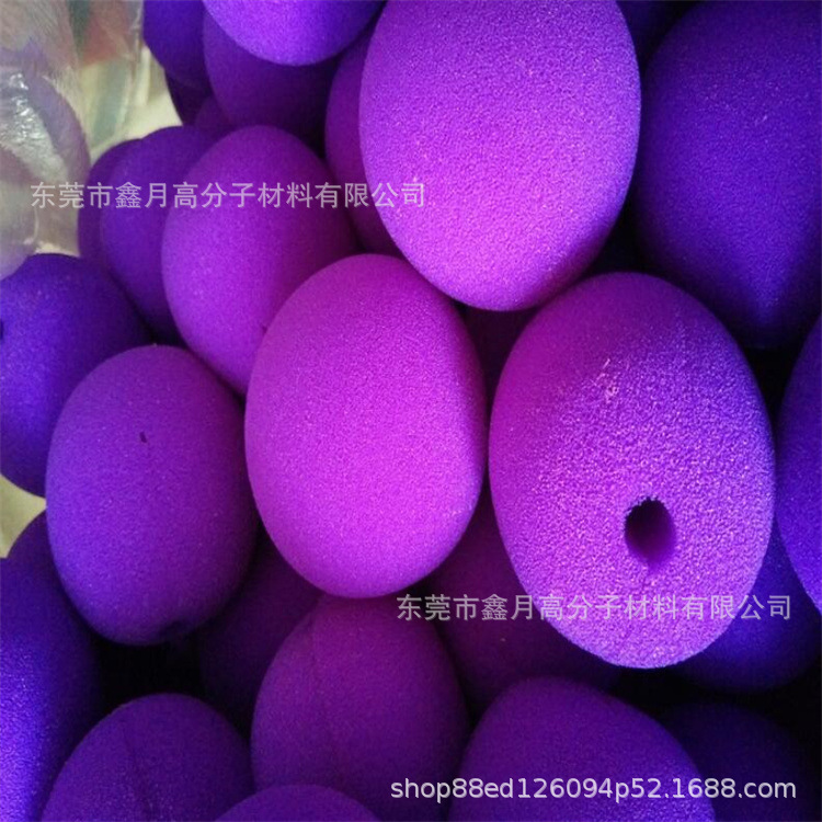 万圣节搞怪5cm开孔自夹红色小丑鼻子 蓝色小丑鼻子海绵球