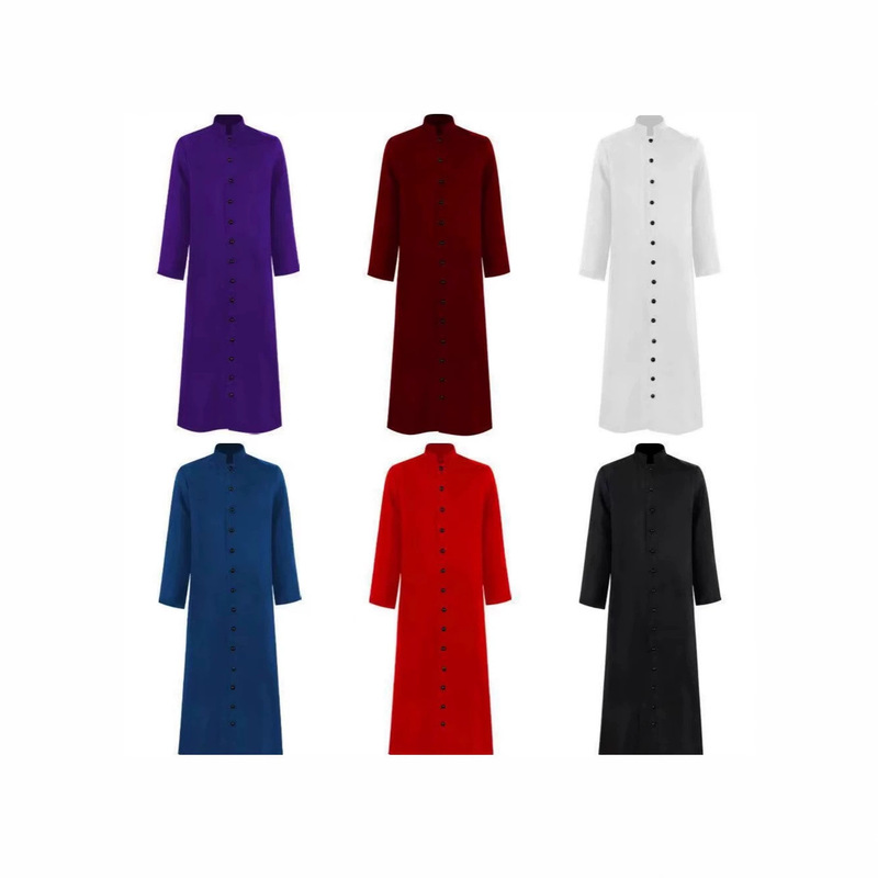 Halloween Cosplay Medieval Monk Robe Priest Long Anime Monk Wizard Church Priest Cos Costume Halloween Cosplay Medieval Monk Robe Priest Long Anime Monk Wizard Church Priest Cos Costume