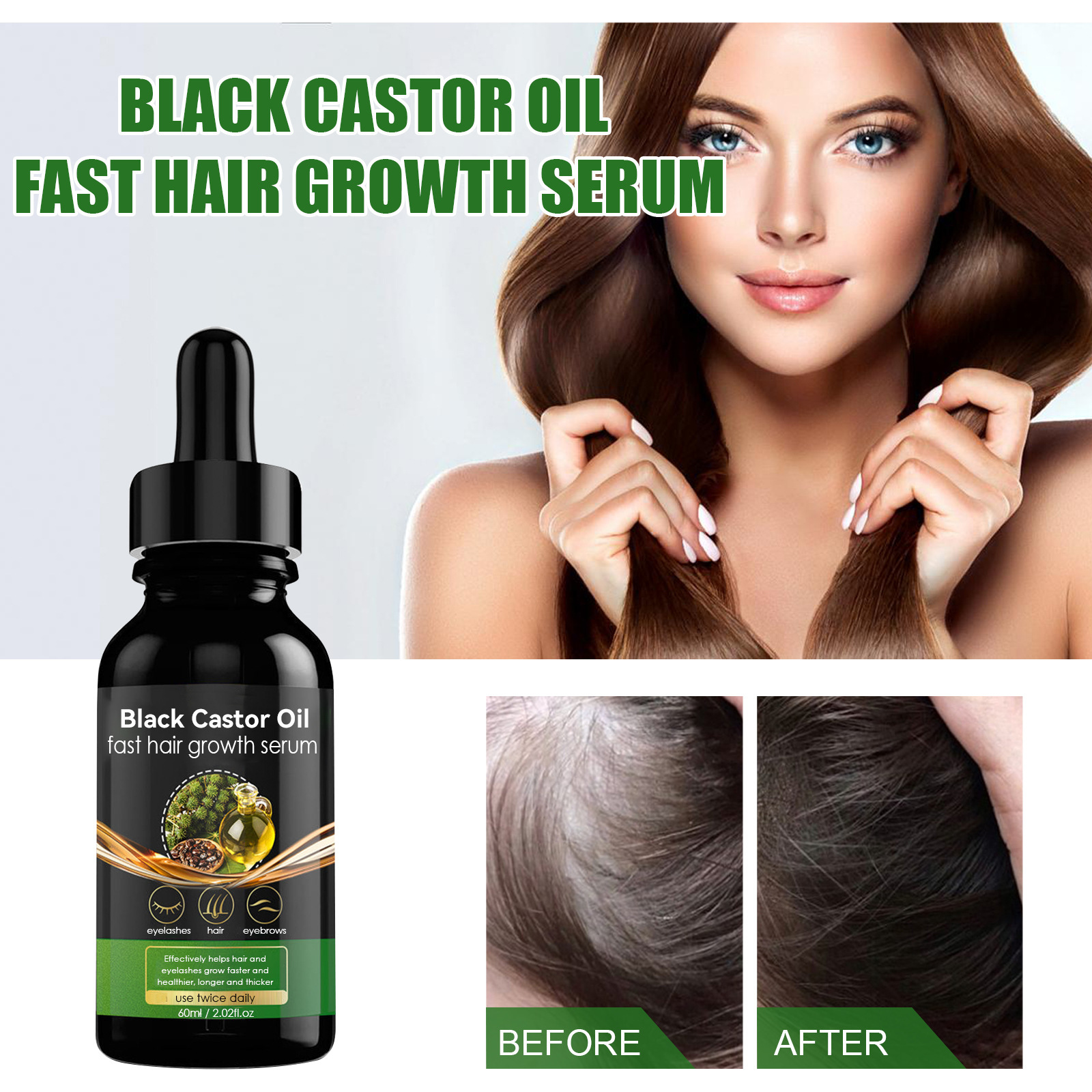 Jayswing Castor Oil Essenza densa Balsamo nutriente, resistente, sodo e spesso per la prevenzione della caduta dei capelli_voghion.com