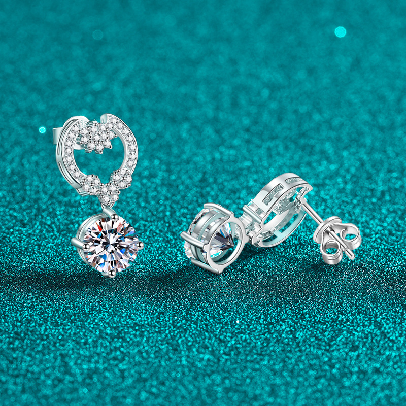 D-farbe Moissanit Creolen Aus Sterling Silber Für Damen_voghion.com