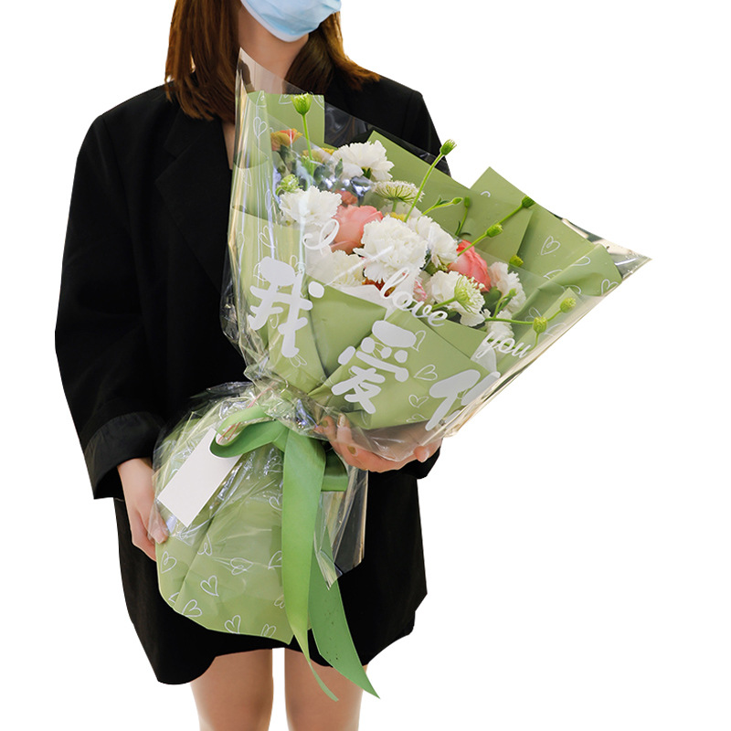 Papel de Regalo para el Día de San Valentín, Papel Celofán Transparente para Decoración de Rosas, Ideal para Confesiones de Parejas, Venta al por Mayor