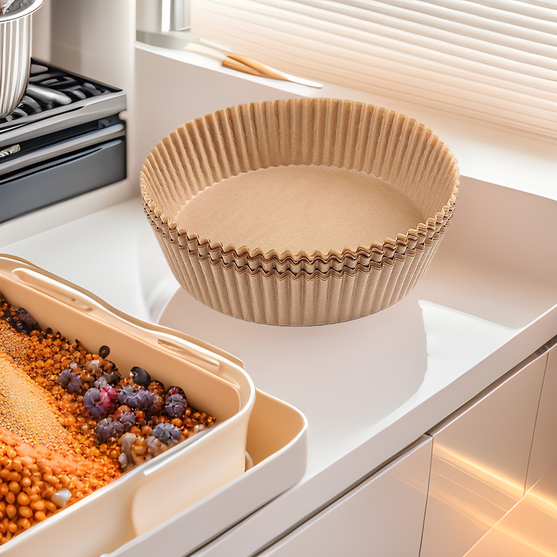Clean Air Fryer Special Paper Tray Paper Holder Oil Absorbing Paper Household Oven Tin Paper Food Pad Paper Baking Silicone Oil Paper