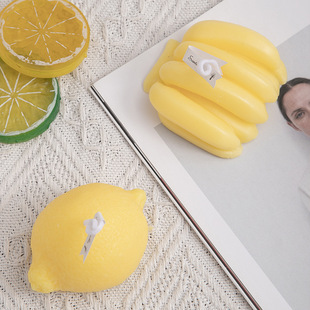Lemon banana aromatherapy candle wholesale creative online red hand gift ins shooting props scene decoration wedding ceremony