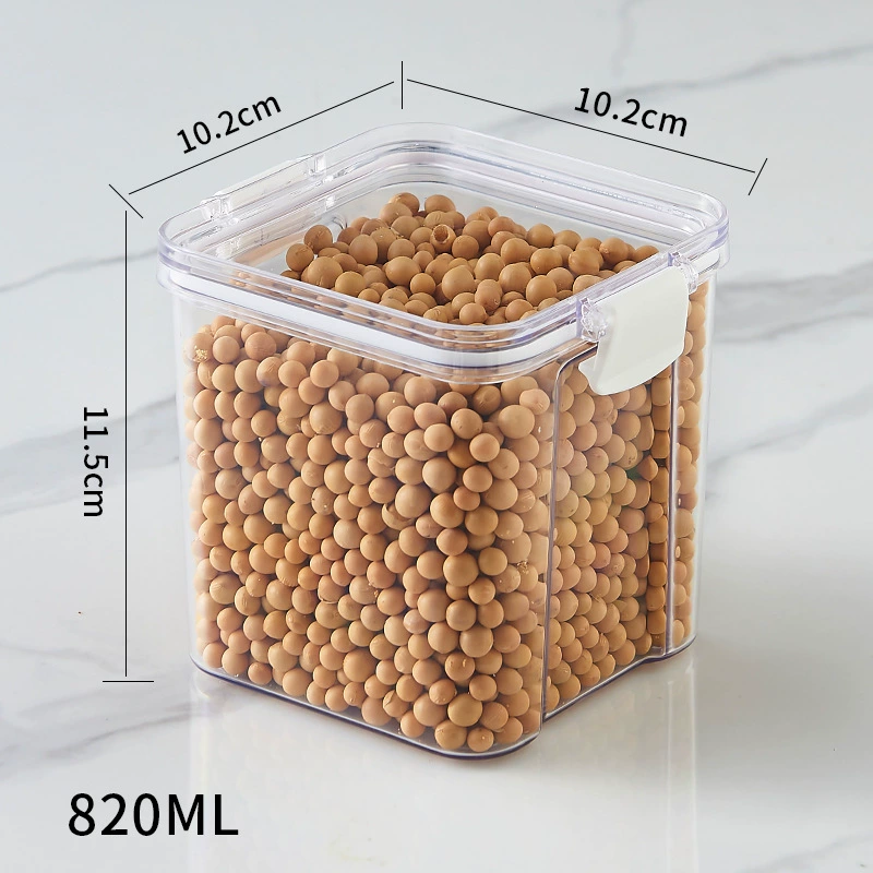 Tea Storage Box, Square Multi-Compartment Container, 680–700 ml, Airtight Stackable