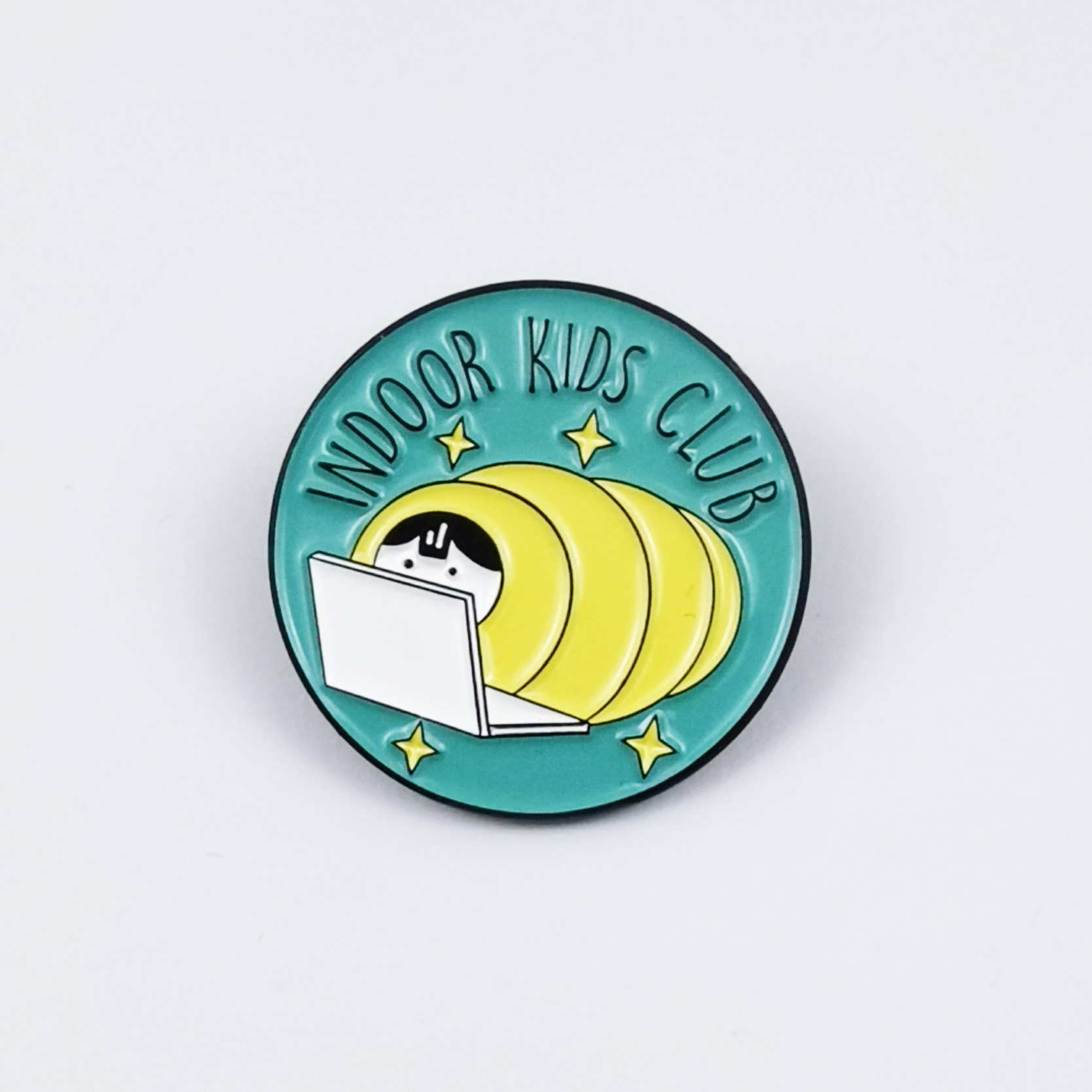 Personalidad humor broche inglés dibujos animados lindo patrón aleación insignia redonda accesorios de pin fijo spot transfronterizo