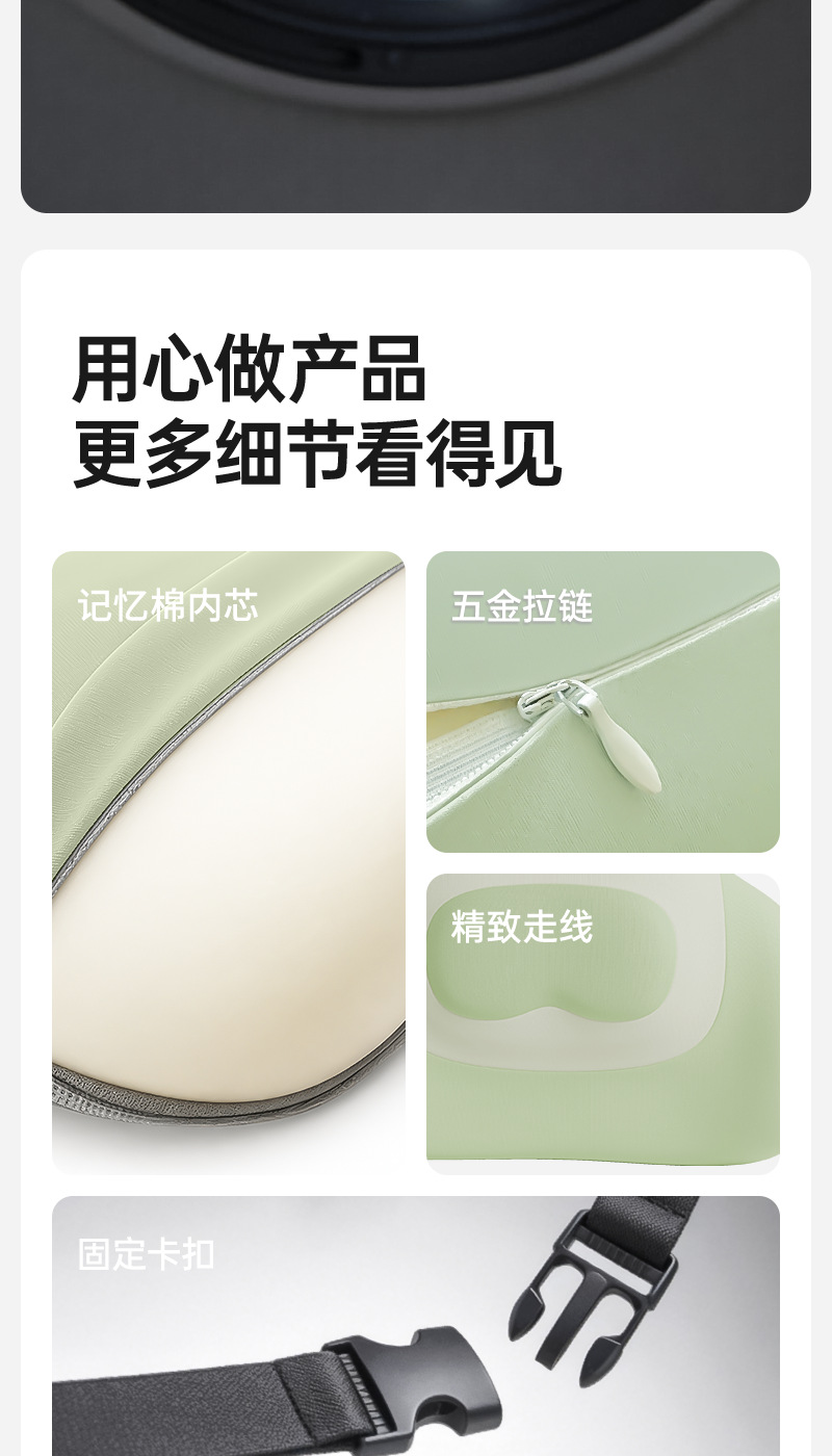 Car Lumbar Support Cushion Memory Foam Car Seat Backrest Cushion for Long Hours of Driving Without Fatigue Factory Cross-Border
