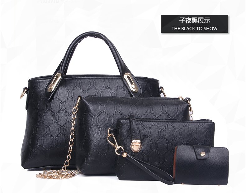 New Bear four-piece set, European and American trend women's single-shoulder bag, crossbody and hand-carry bag, cross-border one-piece delivery worldwide undefined