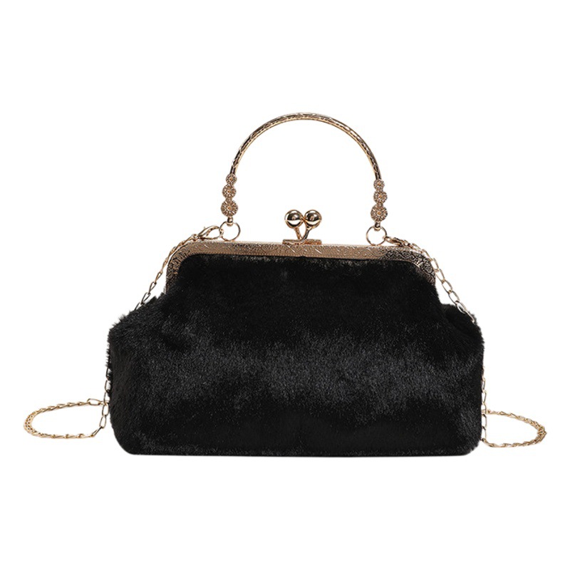 Otoño e Invierno bolso de La felpa ins moda perla bolso de hombro de alta calidad personalidad diseño cadena bolsa para las mujeres