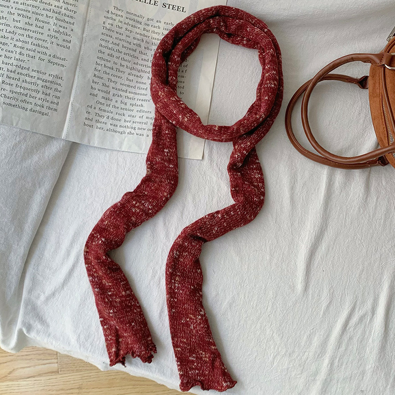 千禧风腊围巾女小众设计细窄长款围巾春秋新款百搭围脖高级感批发|undefined