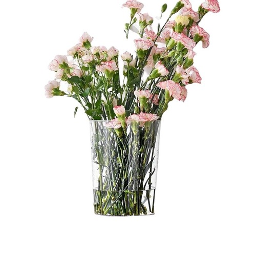 Wake Flower Barrel Household Acrylic Transparent Container Fresh Flowers Flower Shop Special Deep Water Flower Keeping Flower Arrangement Flower Tube Plastic