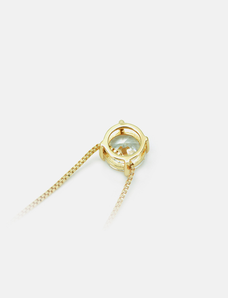 Fashion Zircon Pendant Gold-plated Necklace Wholesale display picture 5