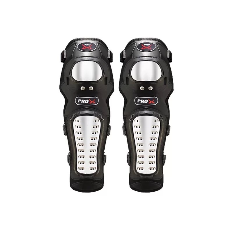 protector de rodilla de rodilla de codo de motocicleta de motocicleta para montar al aire libre jinete anti-caída equipo de acero inoxidable engrosado