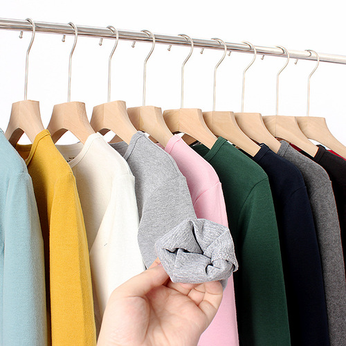 Children's clothing spring and autumn Korean style new boys' bottoming shirts girls cashmere round neck solid color long-sleeved children's T-shirts on behalf of