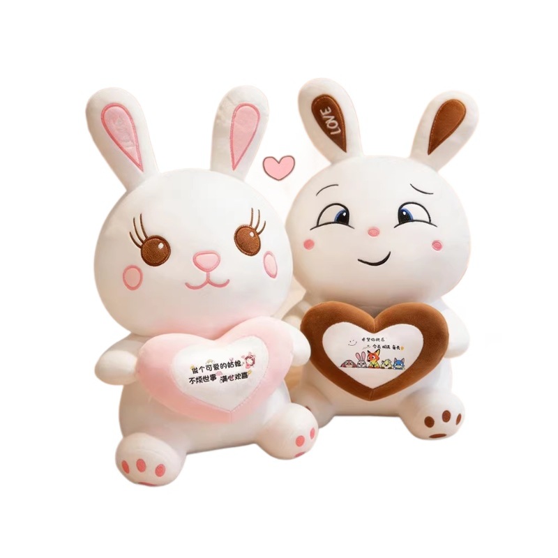Corazón encantador muñeca de conejo muñeca de tela muñeca de corazón de niña muñeca de cumpleaños novia confesión regalo