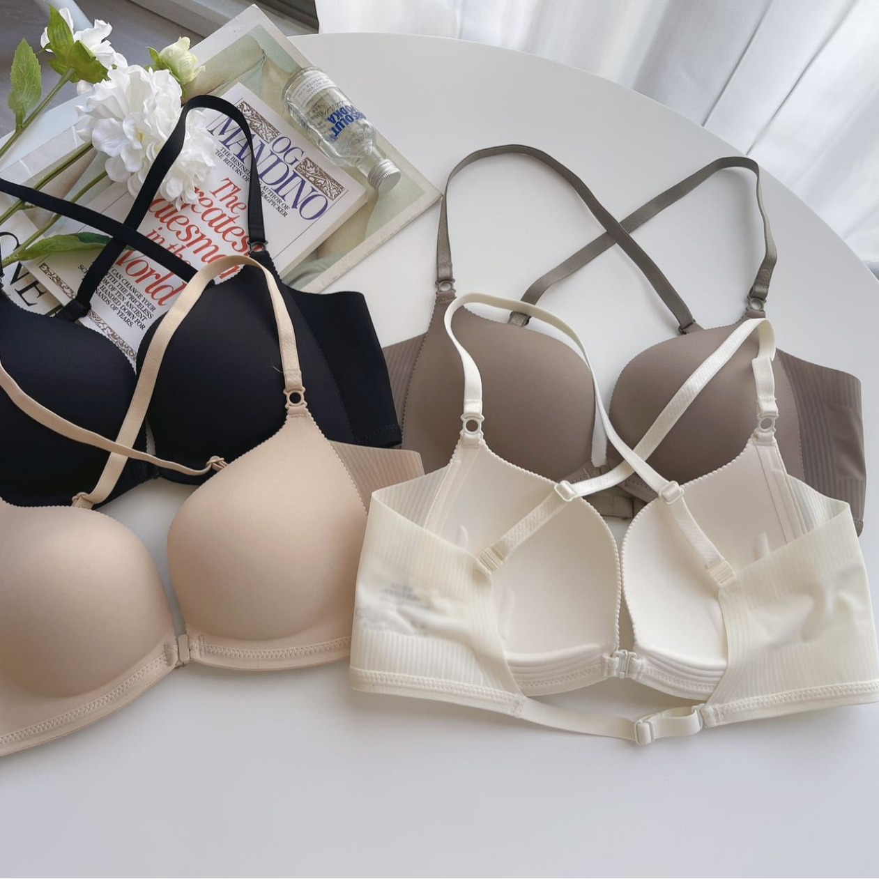 168 una hebilla para usar, realmente no hay rechazo, hebilla delantera ultrafina de 0,8 cm, sin anillo de acero, sin costuras, hermoso sujetador sin espalda