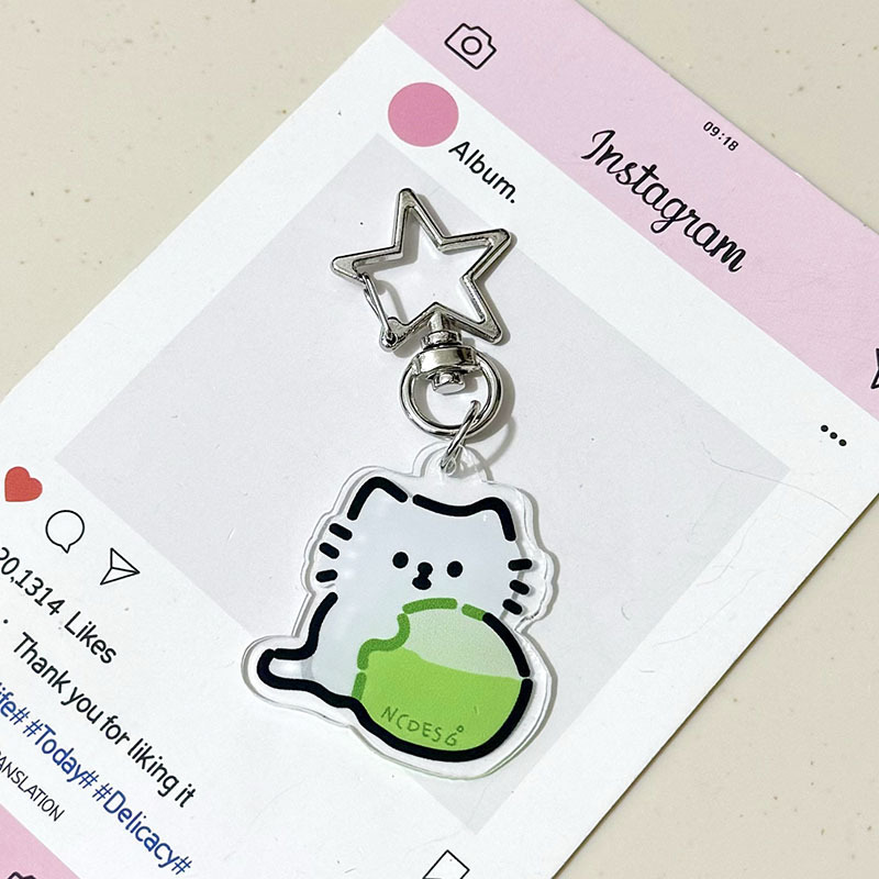 グッドフレンドシリーズココナッツ子犬と子猫親友カップルペンダント漫画ペンダントかわいいキーホルダーギフトスクールバッグ|undefined