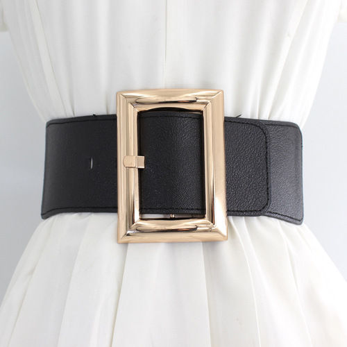 Elastic waistband for women's skirt decoration wide belt European and American retro fashion coat waist elastic girdle three options available
