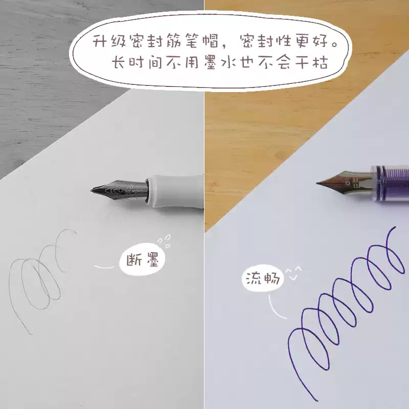 Bai Xue FP10 Cambio gratuito de lápiz de bolsa de tinta, los estudiantes practican la escritura, la escritura fluida, la pintura de cuentas a mano, la línea de gancho, la punta EF, el color 8 image 4