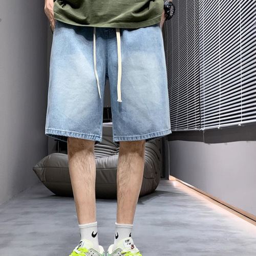Men's Summer Thin Jeans Shorts Mid-Johns Trend American Style Men's Streetwear Brand Pants Casual Five-Pocket Shorts