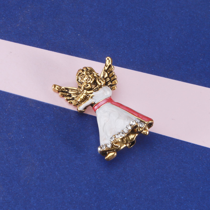 All Seasons Season Casual Elegant Lady Pin Angel Alloy Enamel Unisex Brooches