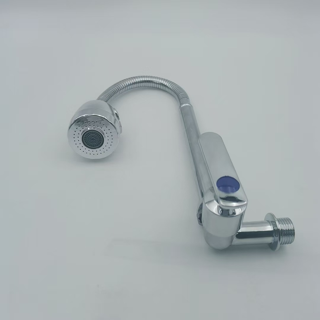 入墙式万向管单冷水龙头厨房菜盆水龙头角式入墙单冷水槽龙头