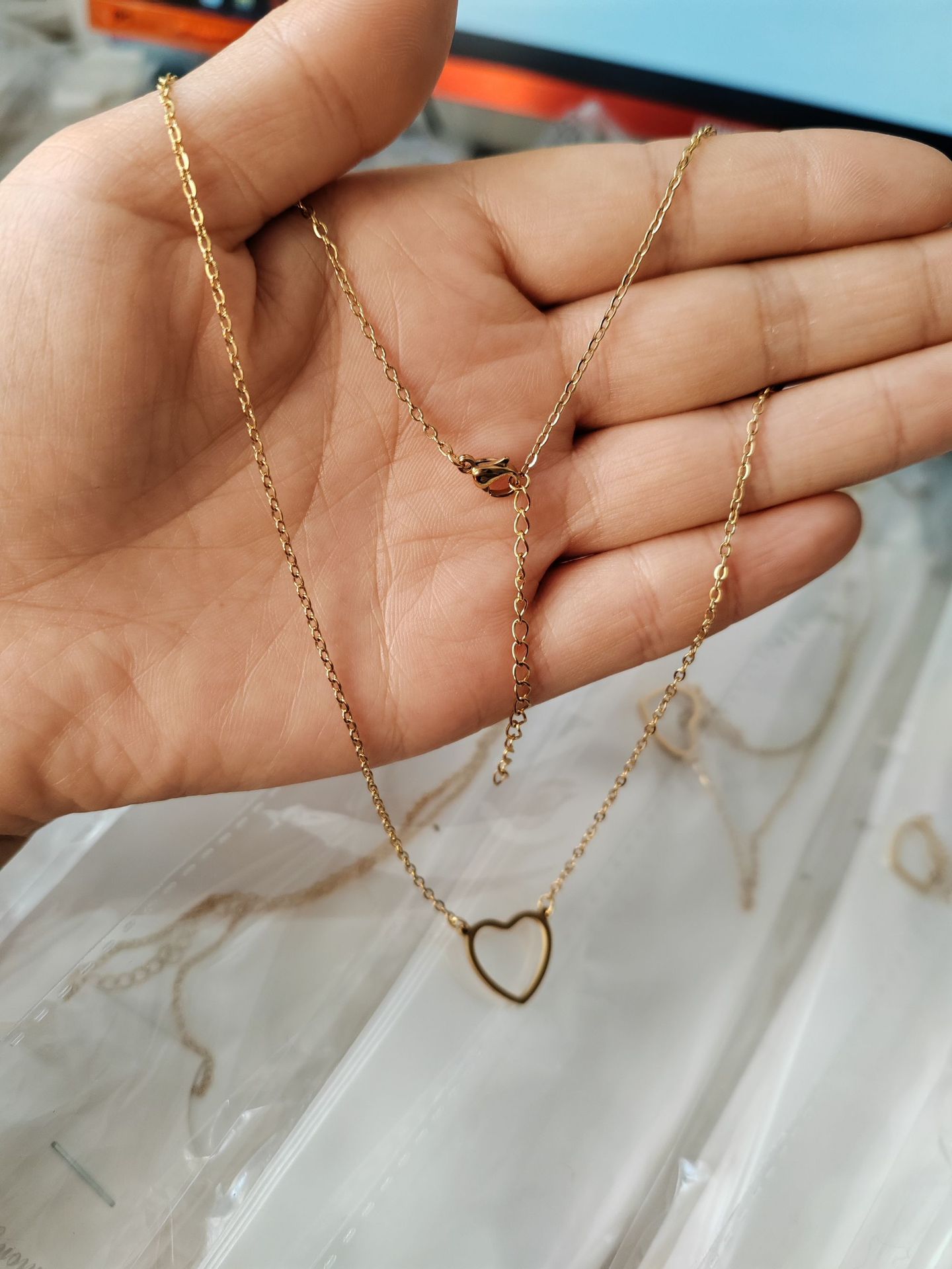 Simple Style Heart Shape Stainless Steel Titanium Steel Plating Necklace_colorza_7