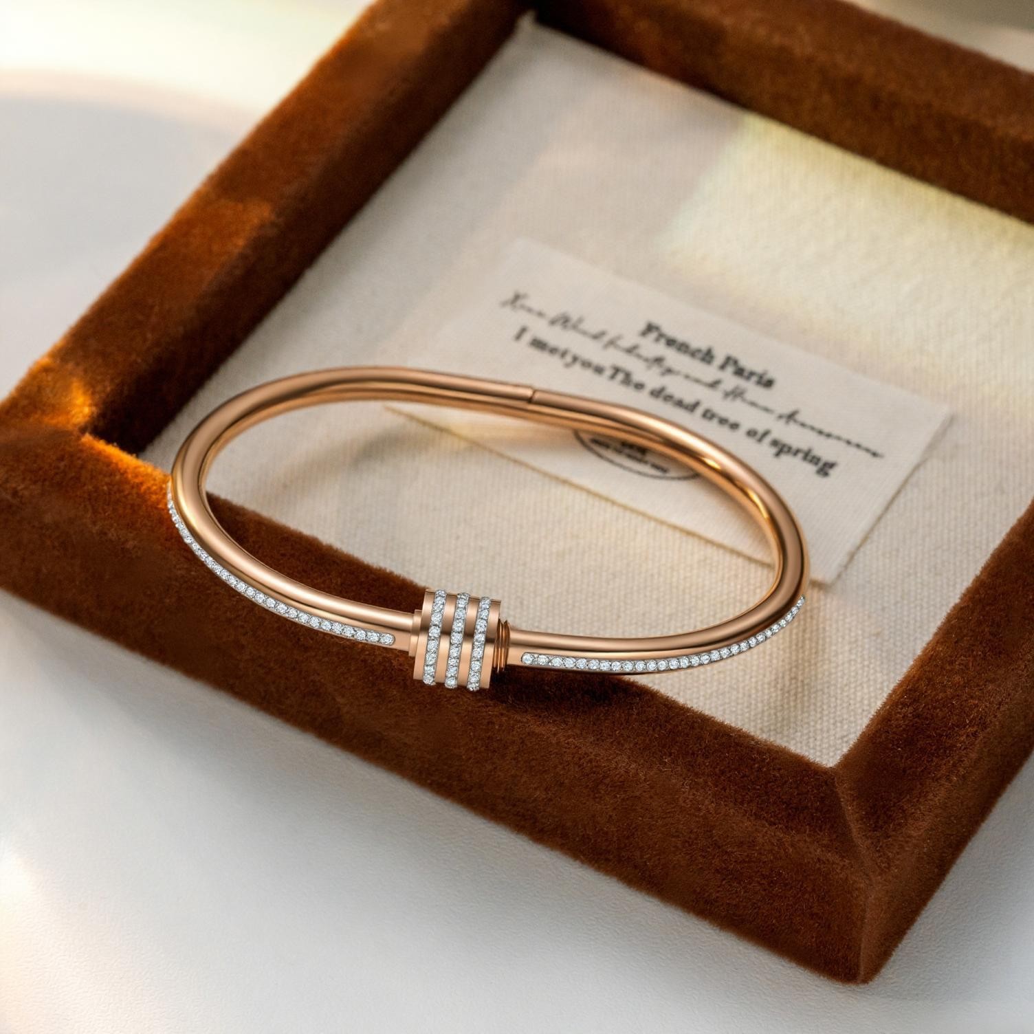 Cielo estrellado pequeña cintura pulsera de acero de titanio mujer de alto grado sentido llano anillo pulsera luz nicho de lujo