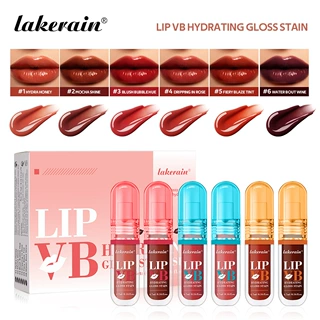 跨境 lakerain 维B滋润保湿易上色顺滑光泽唇釉套装lip stain唇彩