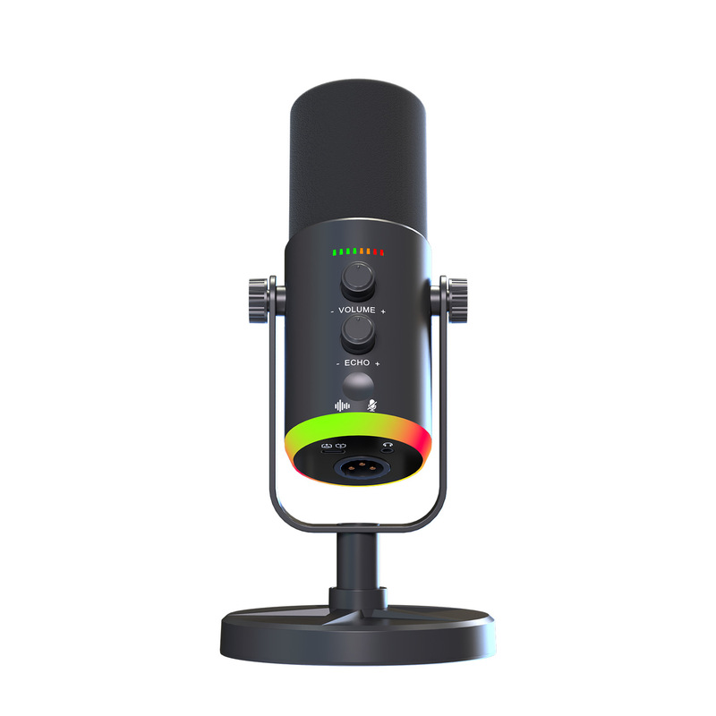 クロスボーダー XLR/USB ダイナミックデュアル目的 RGB マイクコンピュータ競技用マイク USB 携帯電話コンピュータ録音|undefined