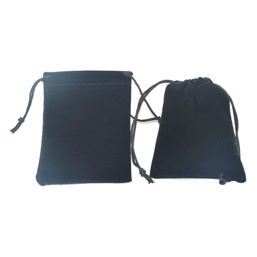 Venta al por mayor en stock bolsa de franela roja y negra bolsa de embalaje de joyas de terciopelo bolsa de almacenamiento de auriculares bolsa de franela con cordón