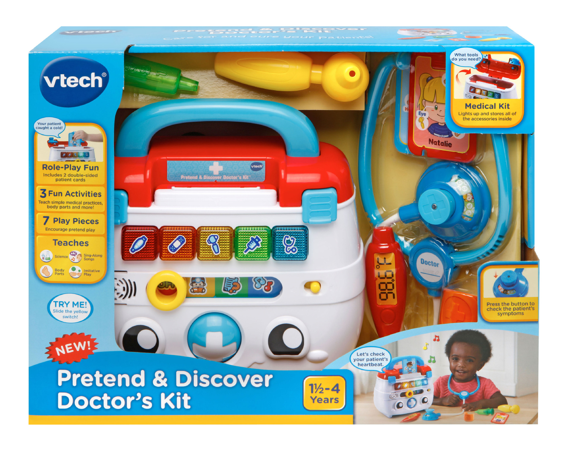 VTech伟易达智能诊疗箱医生护士过家家互动医学中英双语玩具医疗|ru