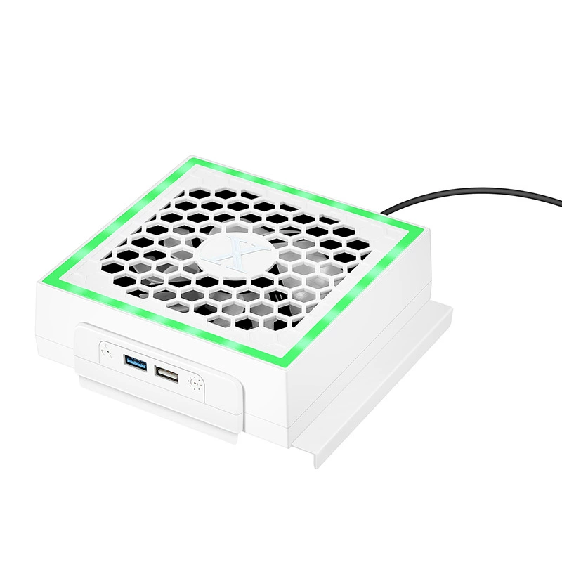 Совместимо с охладительным вентилятором корпуса для Xbox Series S с RGB-огнями, вентилятор для Xbox Series S