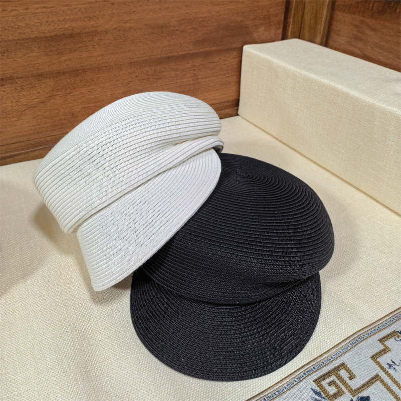 Cappello da sole equitazione in rafia stile hepburn per donna_voghion.com