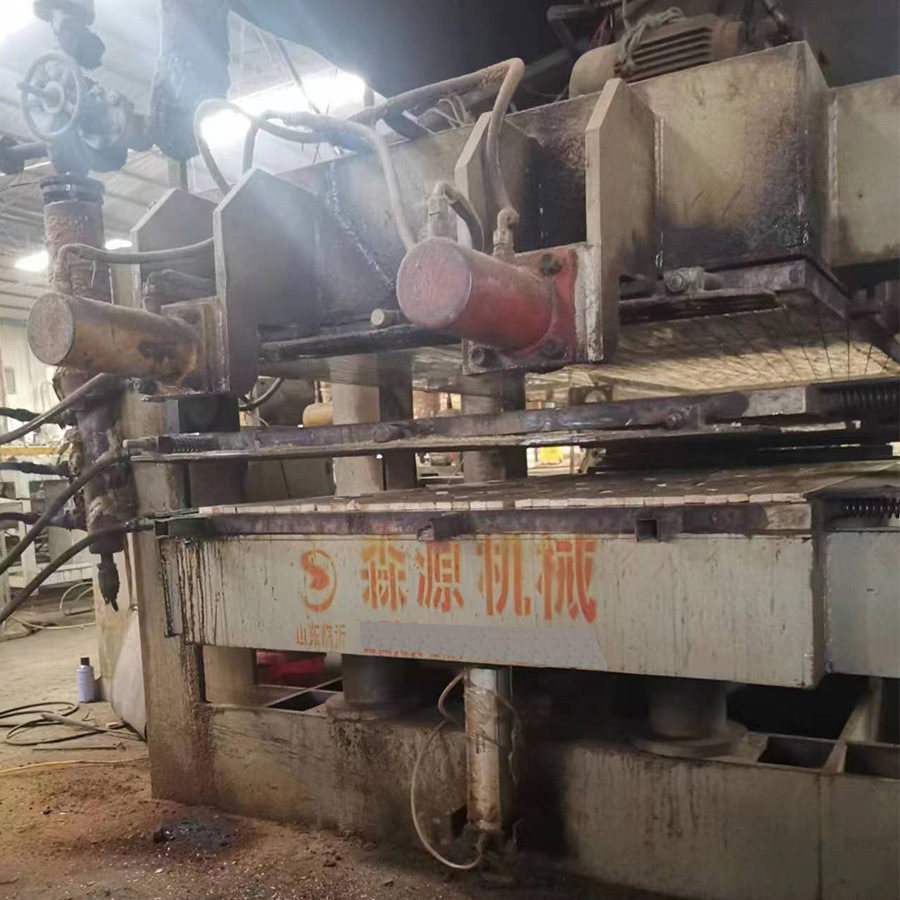 转让二手三压二拼板热压机 【压板镀铬开槽 】  临沂森源产