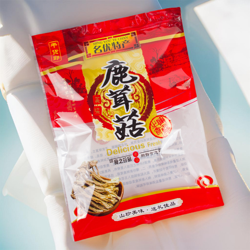 装250克500克鹿茸菇的袋子鹿茸菇包装袋自封鹿茸菌密封袋名优特产