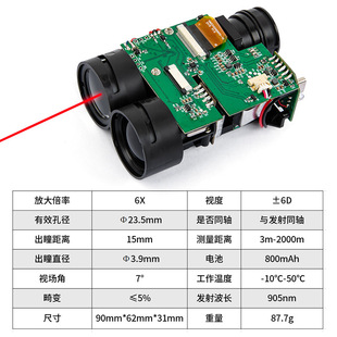 High precision laser ranging module pulse TOF ranging outdoor laser ranging sensor module 1000 meters