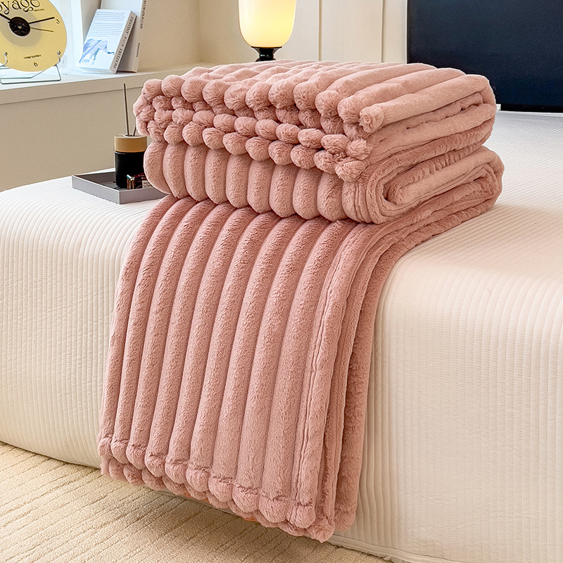 Inswind imitación de mantas de goma espumosa mantas cálidas mantas de siesta de sofá suave mantas de lana de doble cara