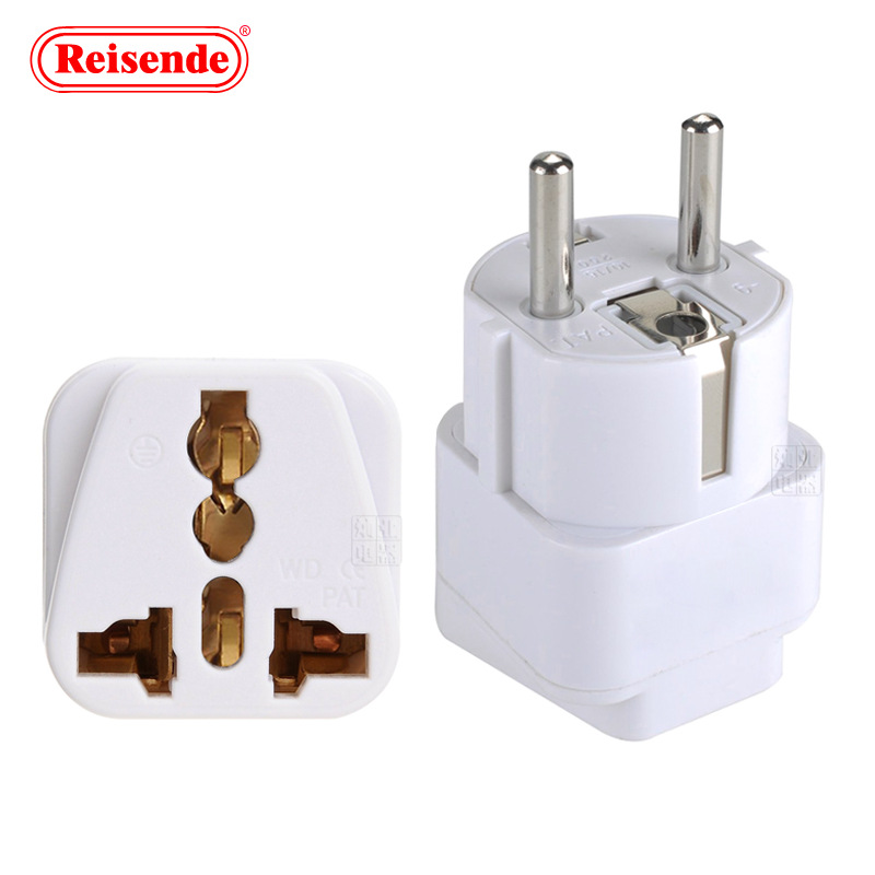 Adaptador de enchufe 16A de estándar chino a europeo/alemán, compatible con Indonesia y Corea