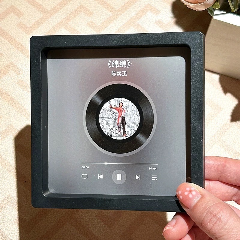 歌う音楽冷蔵庫マグネットフォトフレームビニールレコード、カップル、友人、親友向け|undefined