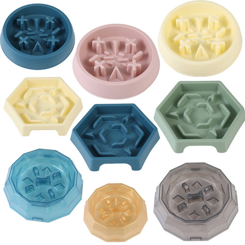 Amazon's new pet supplies slow food bowl, anti-choking and anti-reflux dog bowl, small and medium-sized dog food bowl, anti-tipping cat bowl