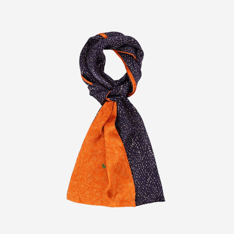 Verano nuevo francés simple bufanda de seda larga de las mujeres del todo-fósforo de la bufanda de cinta de alta calidad delgada bufanda estrecha al por mayor