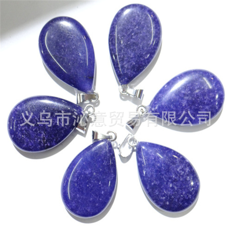 Transfronteriza AliExpress Venta caliente natural cristal ágata gema cristal plano colgante collar pendientes accesorios de la joyería